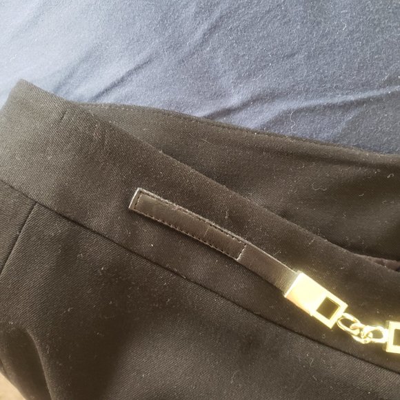 Express Black Pencil Skirt- Gold Hardware - Size 10 - Picture 9 of 12